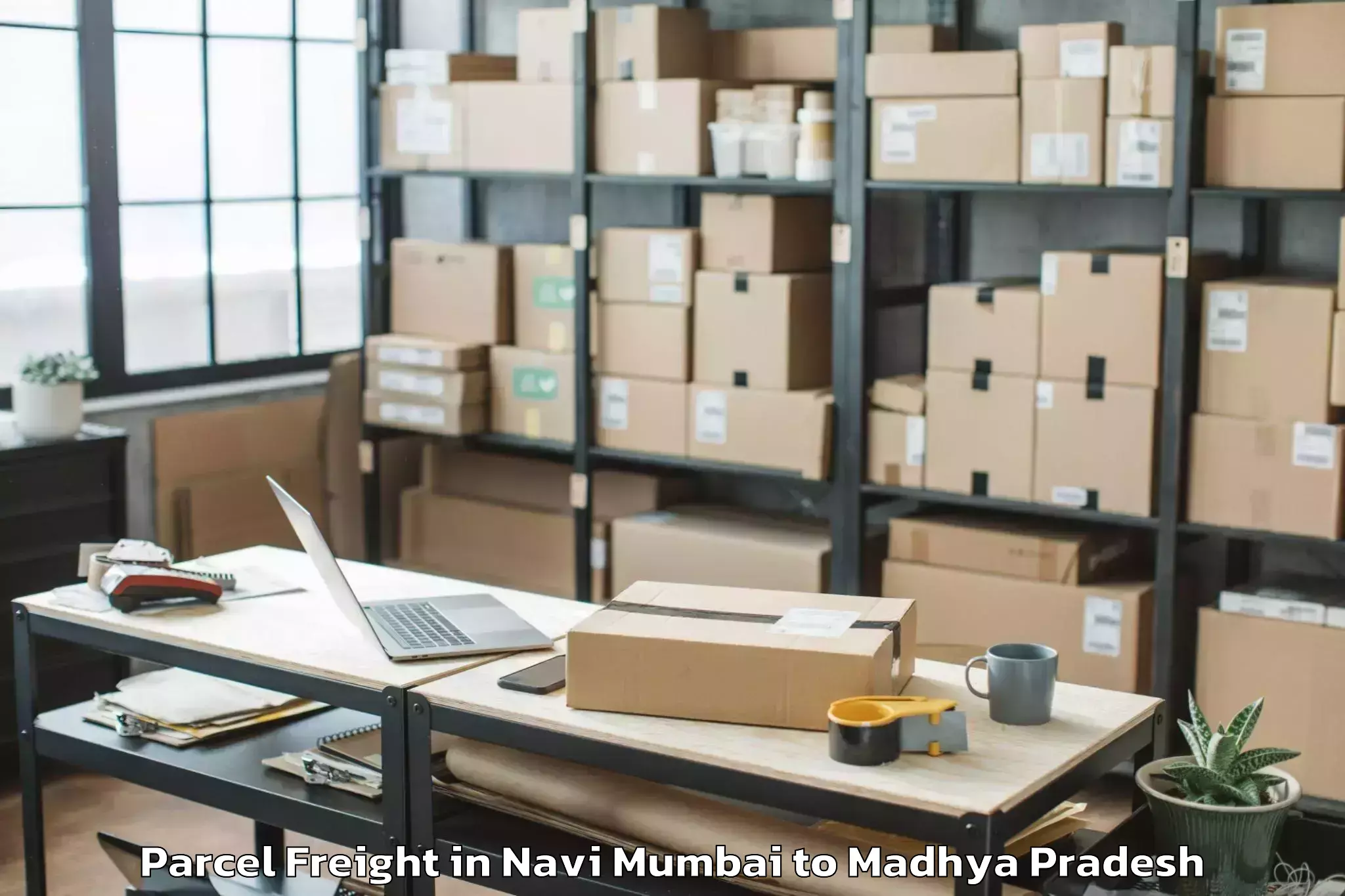 Trusted Navi Mumbai to Nasrullaganj Parcel Freight